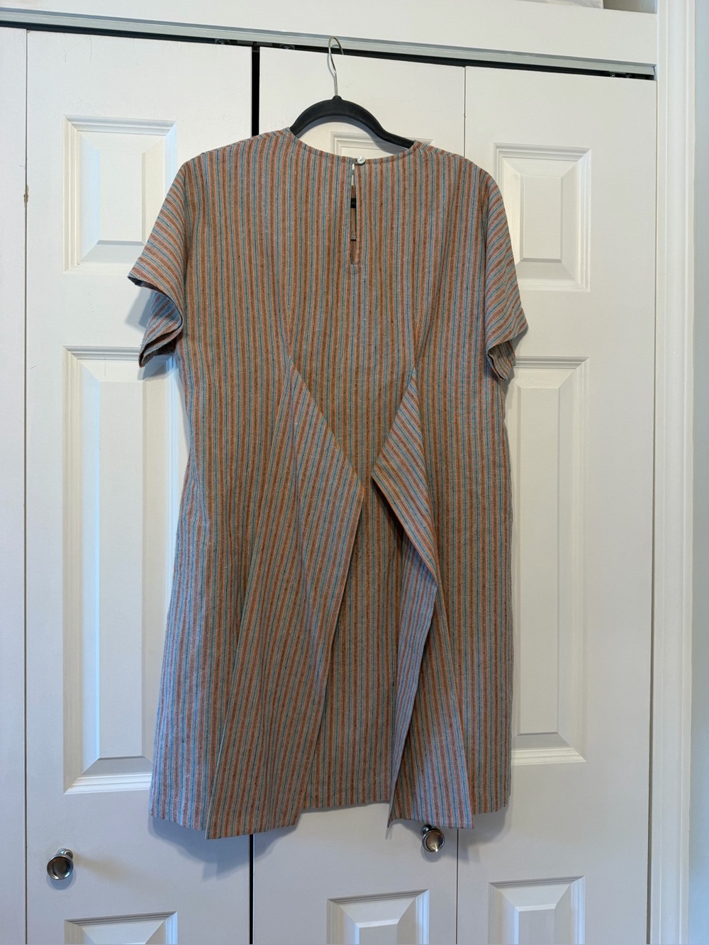 Megan Park Linen striped embroidered dress - Picture 6 of 10